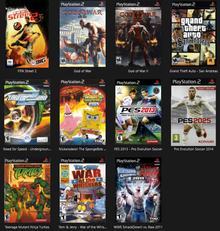 Playstation 2 games on pc